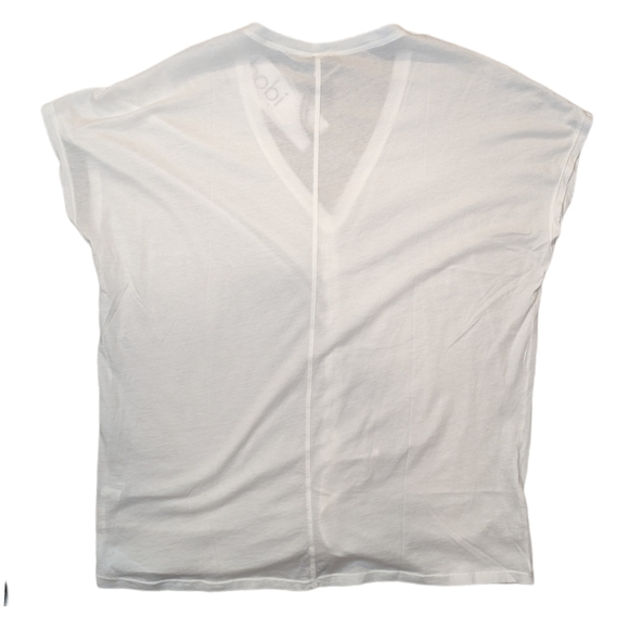 NWT Bobi Los Angeles Lightweight Jersey V-Neck Ruched Tee - Picture 7 of 9